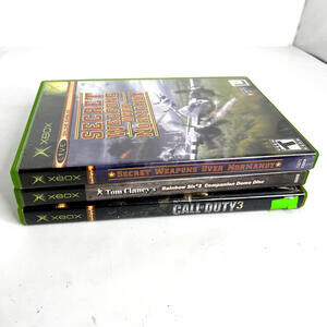 3 Microsoft Xbox Games Resurfaced Call Of Duty Rainbow Six Secret Weapons Lot